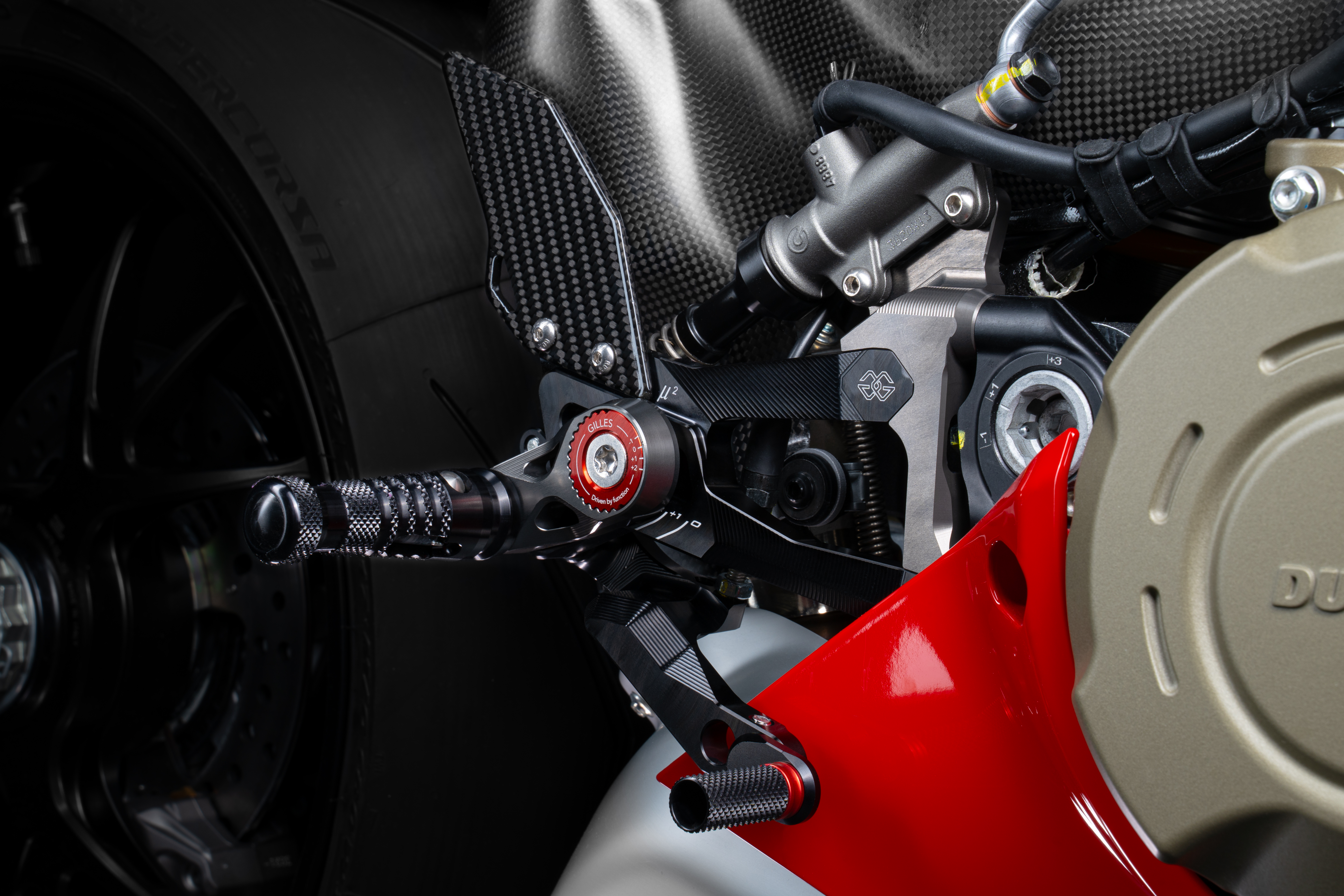 GILLES MUE2 reposapiés para Ducati Panigale V4 /V4 R / S / SP2, 2018-