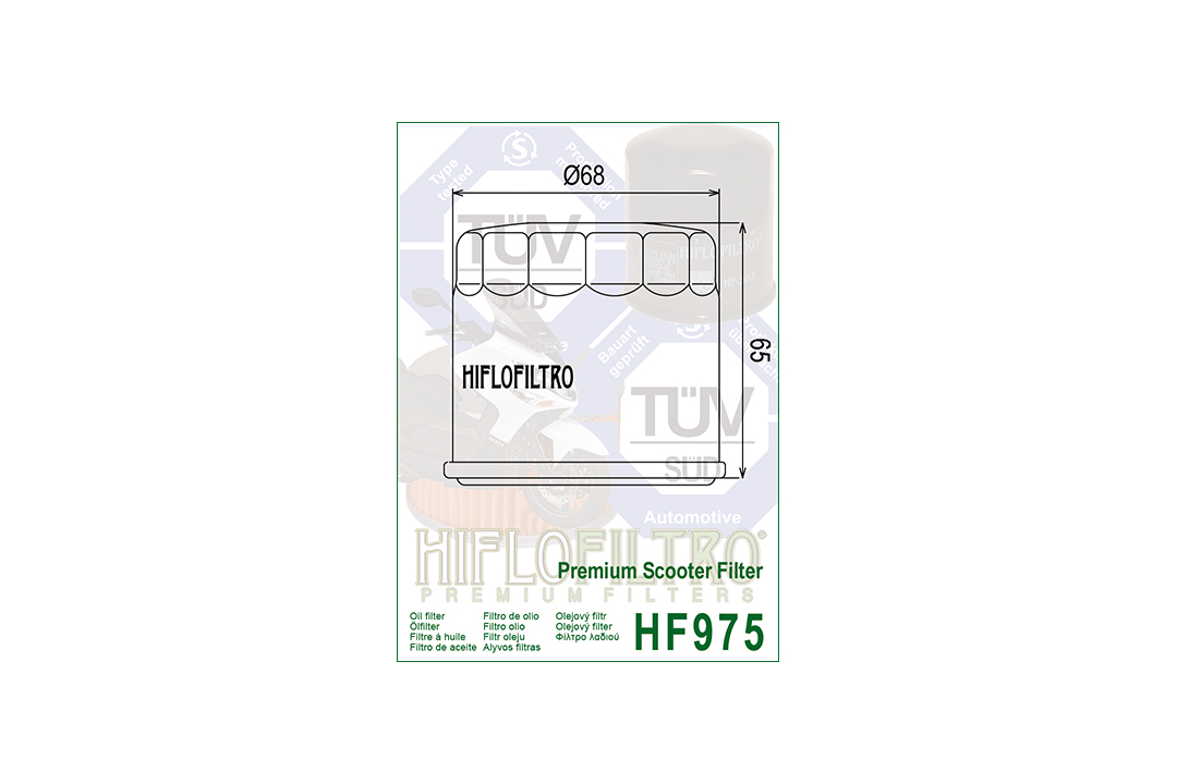 HFILO filtro de aceite HF975 para Suzuki AN650, Tipo WVBU