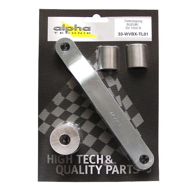 Kit de descenso alpha Technik 35 mm para Suzuki SV1000S; Tipo WVBX; Año del modelo 2003-