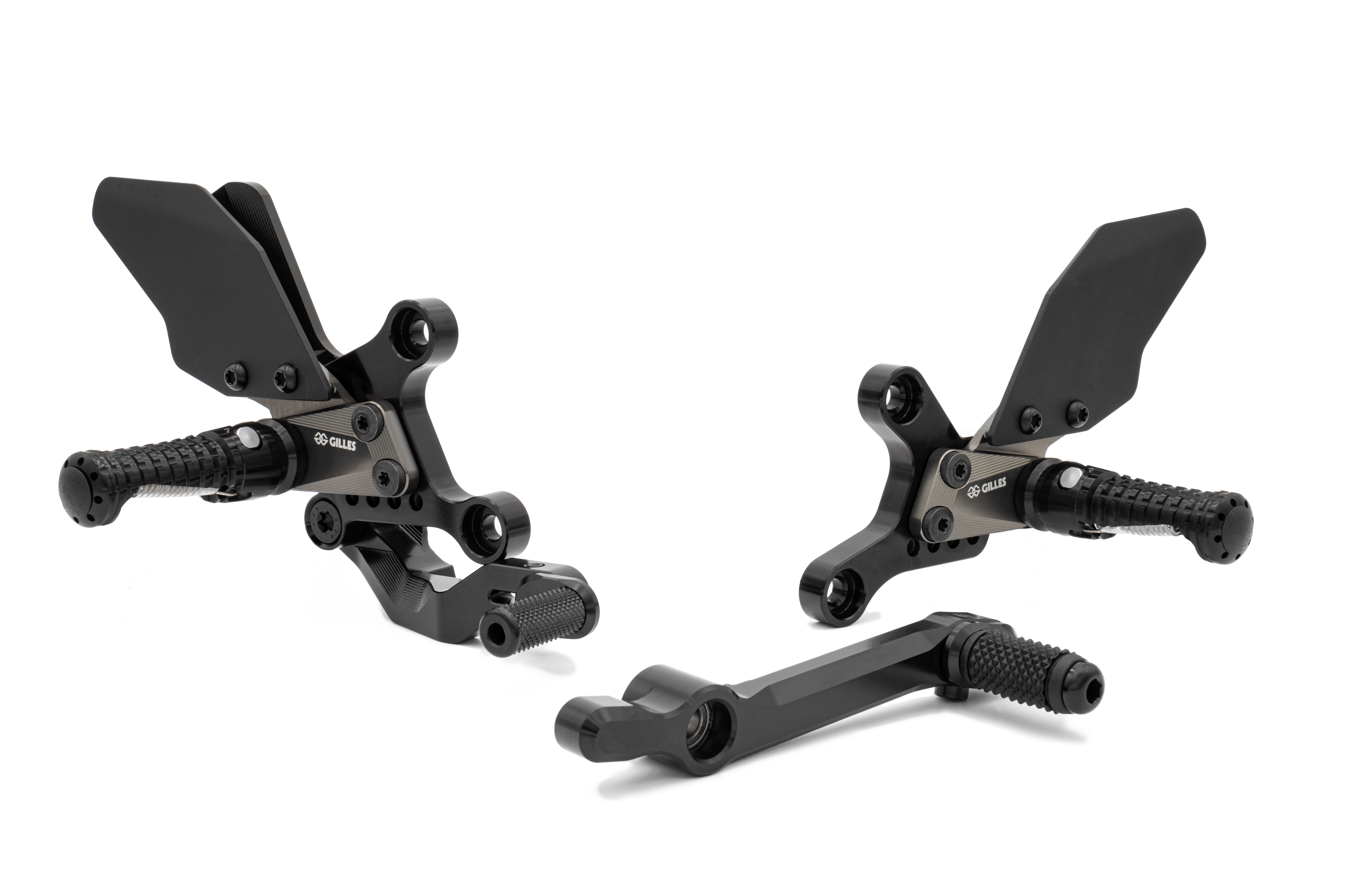 Sistema de estriberas GILLES AS31GT3 negro para Yamaha MT09, RN87, XSR900GP, RN96 2024-