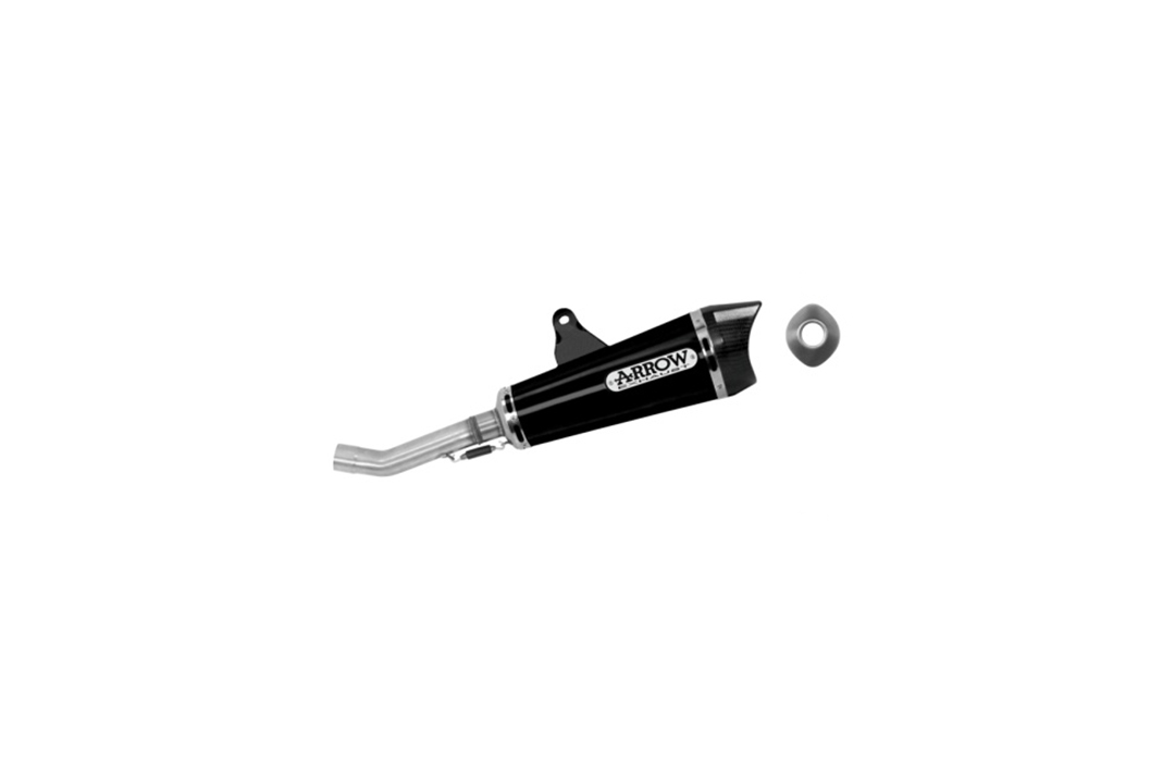 Silenciador final ARROW DARK X-KONE con tapa de carbono para Honda CB125F año del modelo 2015-2016