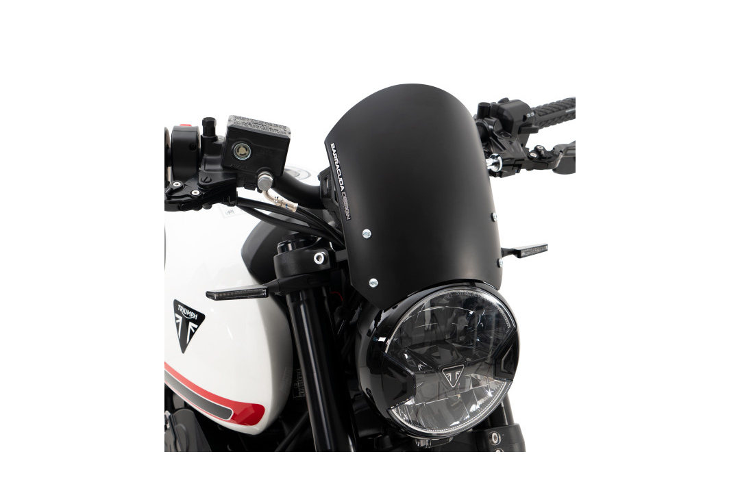 Parabrisas Barracuda Classic de Aluminio negro para Triumph Trident 660 a partir del modelo 2021-