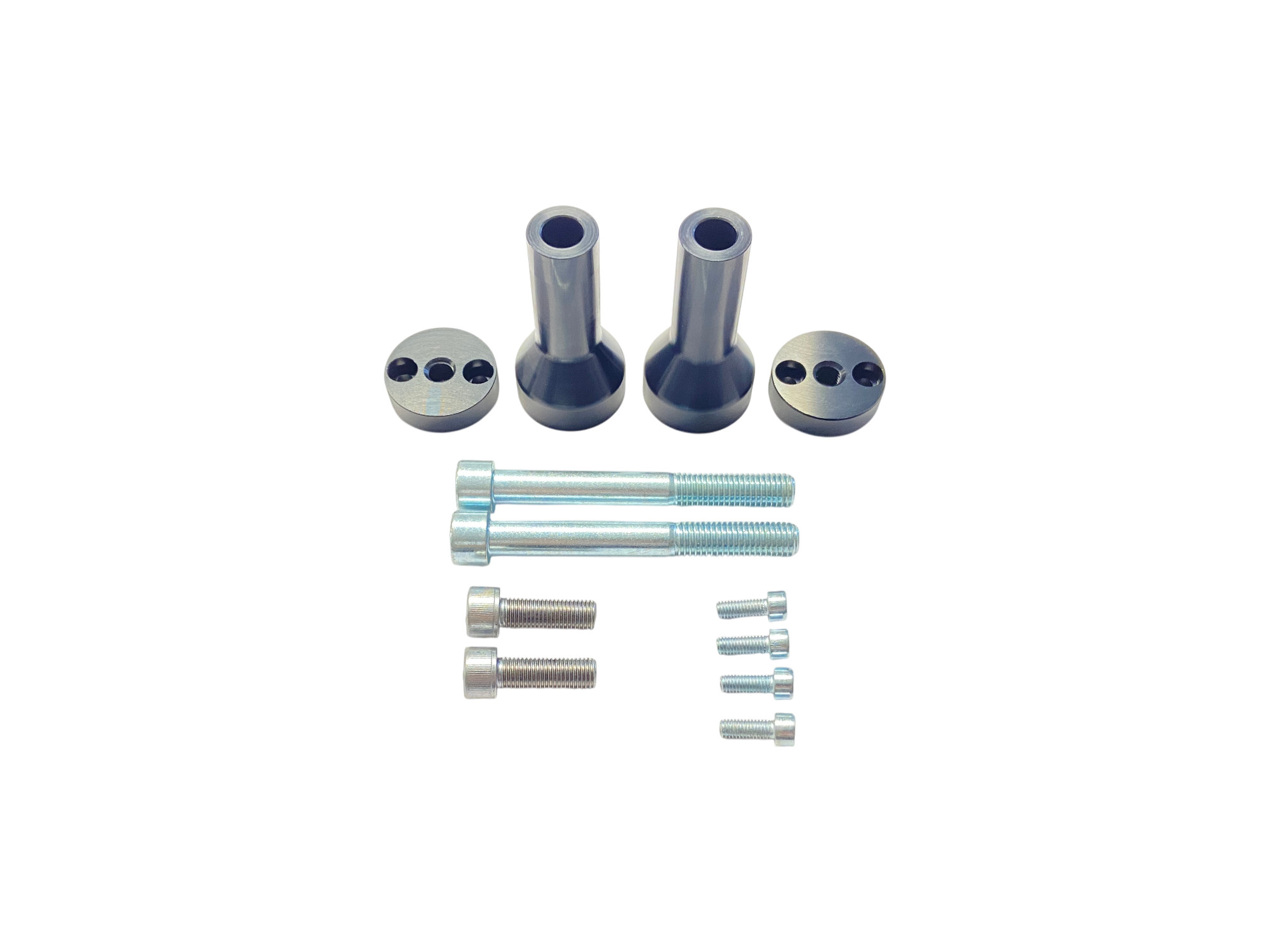 Kit de montaje de topes anticaída LSL, para Aprilia Shiver/Dorsoduro, desde 2008, DS, negro
