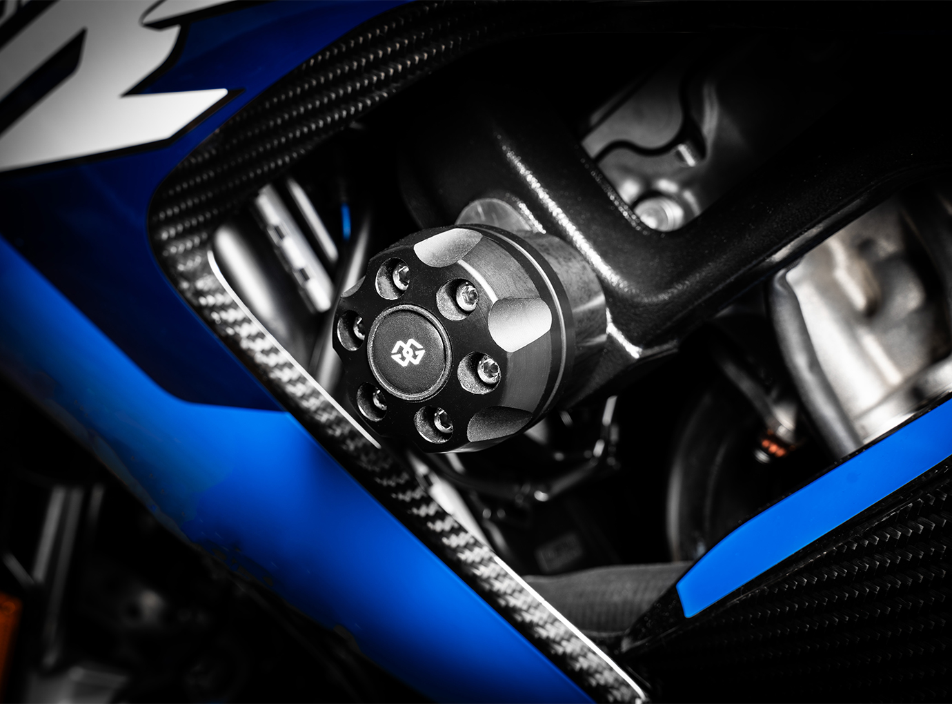 Protectores anticaída Gilles, negros, BMW M1000RR modelo año 2023-