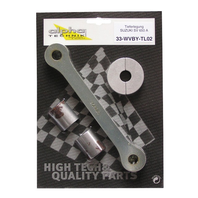 Kit de reducción de altura alpha Technik 28 mm para Suzuki SV650; Tipo WVBY; Año del modelo 2007-