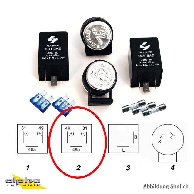 luz de intermitente relé 12V 2 (4) x 21W + 0 a 4W