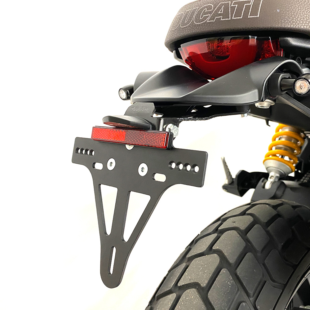 Soporte de matrícula alpha Technik para Ducati Scrambler 1100 Pro y Sport Pro; Tipo 1K; Año del modelo 2020-