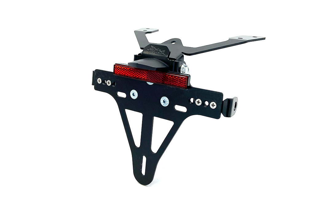 Soporte de matrícula alpha Technik para Kawasaki ER-6F / ER-6N; Tipo EX650C / ER650C; Año del modelo 2009 - 2011