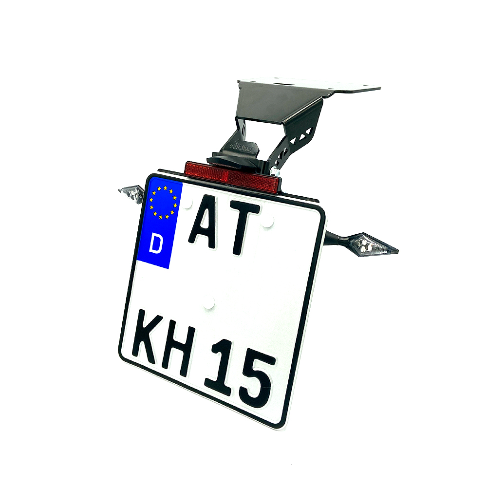 Soporte de matrícula alpha Technik para Yamaha YZF-R3 / YZF-R3A / MT-03 / MTN320-A Año del modelo 2015-