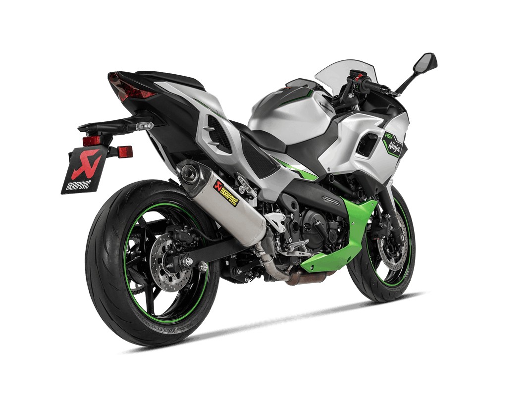 Silenciador Akrapovic Slip-On Line (Titanio) para Kawasaki Ninja 7, Z7 Hybrid 2024-2025