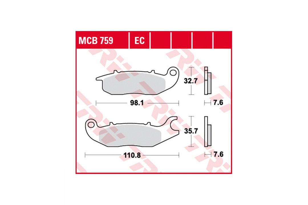 TRW pastillas del freno MCB759EC anterior, delantero
