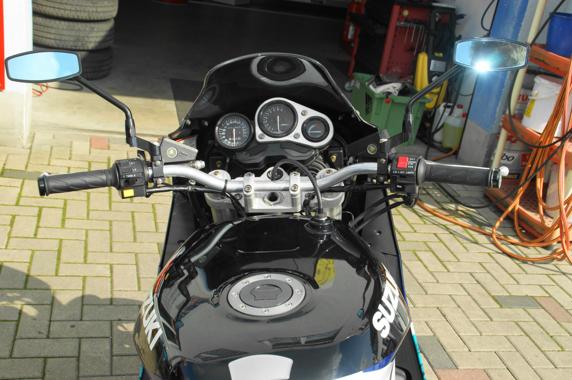 LSL Kit Superbike con certificado de piezas para Suzuki GSX-R1100W, Tipo GU75C, 1993-1996, plata, (Tipo A)