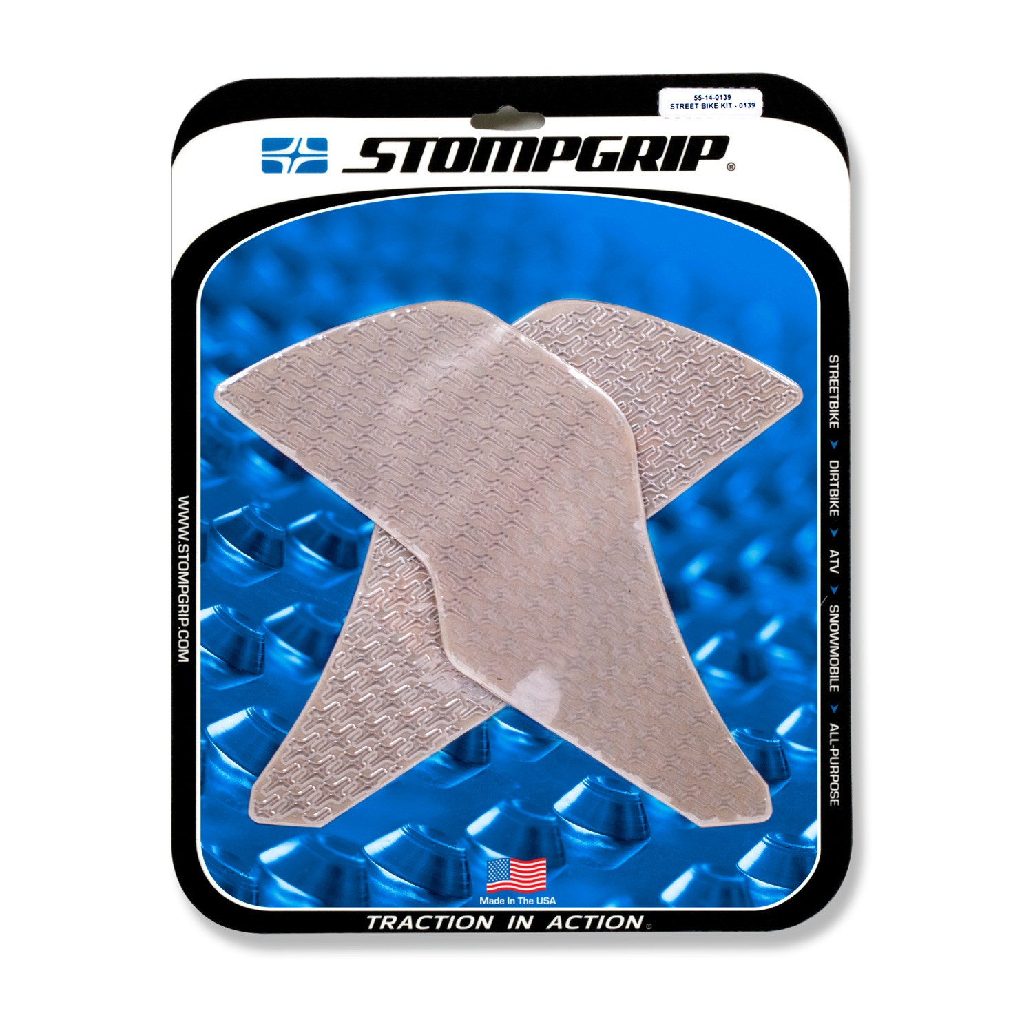 Almohadillas de tracción Stompgrip transparentes, para Honda MSX125, 2017-2018