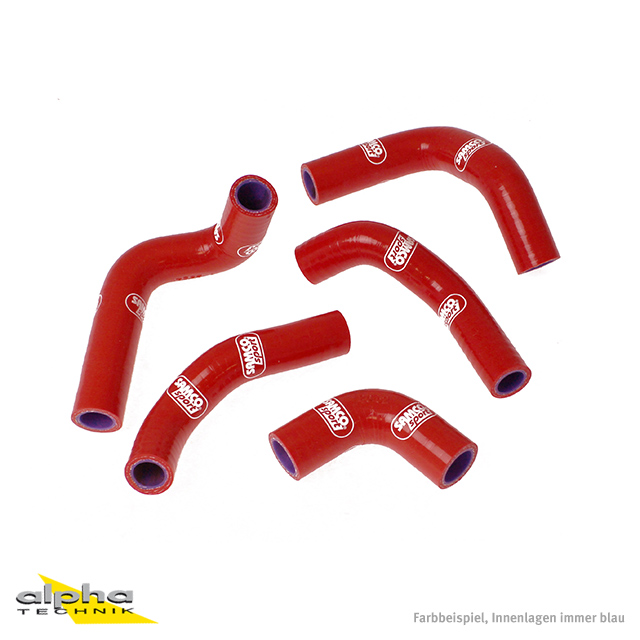 Kit de mangueras de silicona SAMCO SPORT rojo para Husqvarna TC250 y TE250 año de modelo 2001-2005