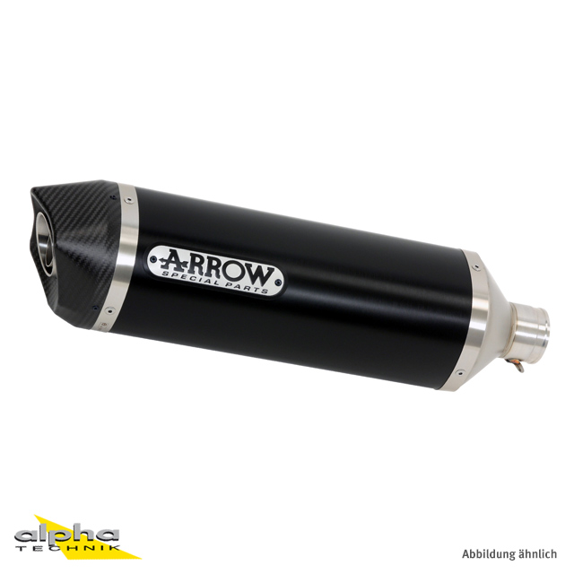 ARROW Escape RACE TECH para Yamaha T-Max 500 / 530 de aluminio, negro