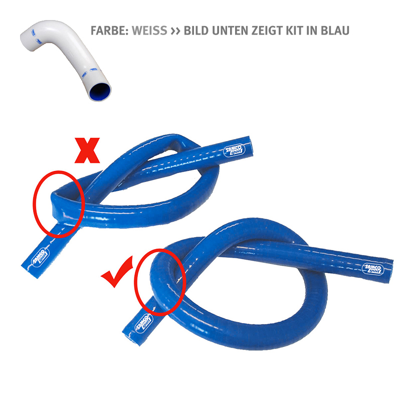Manguera de silicona SAMCO SPORT Xtraflex blanca diámetro interior 19 mm
