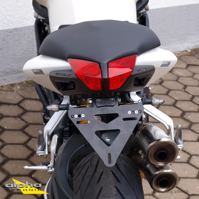 Soporte de matrícula alpha Technik MV Agusta Brutale 920; Tipo B5; Año del modelo 2011 - 2013