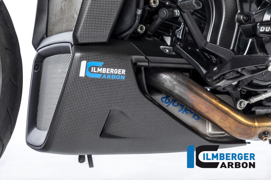 Spoiler de motor de carbono Ilmberger lado izquierdo, mate, Ducati XDiavel / S 2018-