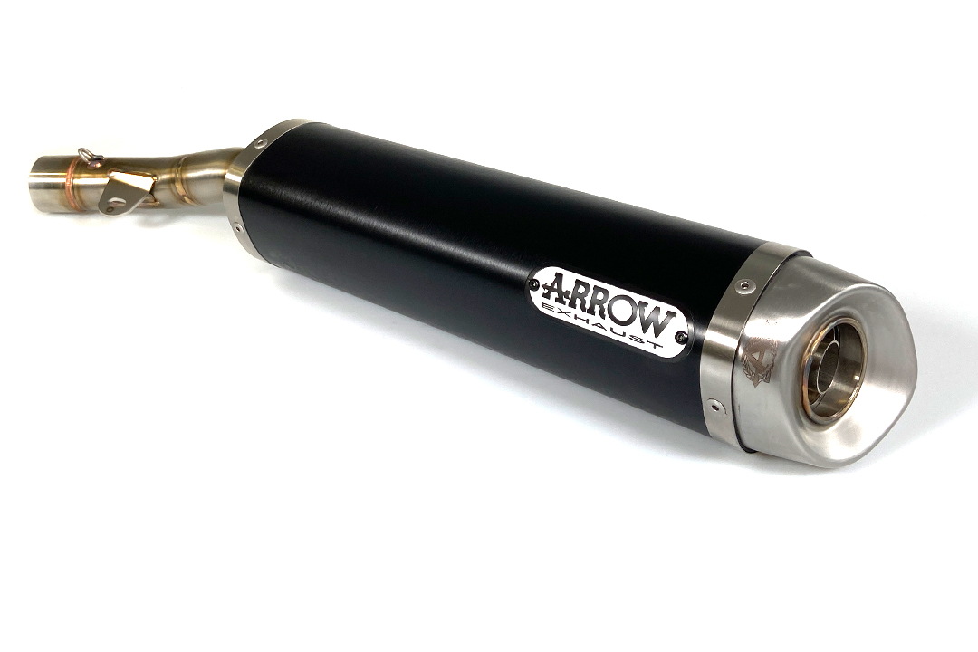 Escape ARROW DARK THUNDER para Yamaha YZF-R125 2008-2018, Aluminio negro