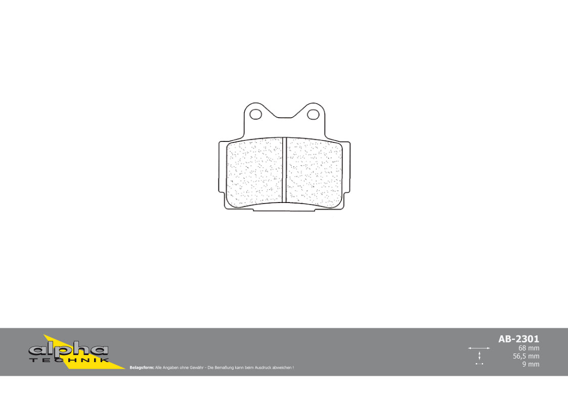 alpha Technik Pastillas de freno calle con ABE