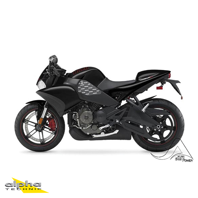 Stompgrip (chasis) negro, Volcano, para Buell 1125R, 2008-2009, modelos XB (ver lista de compatibilidad)