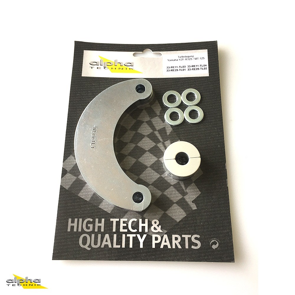 Kit de descenso alpha Technik de 35mm para Yamaha MT125; Tipo RE11; Año del modelo 2014-