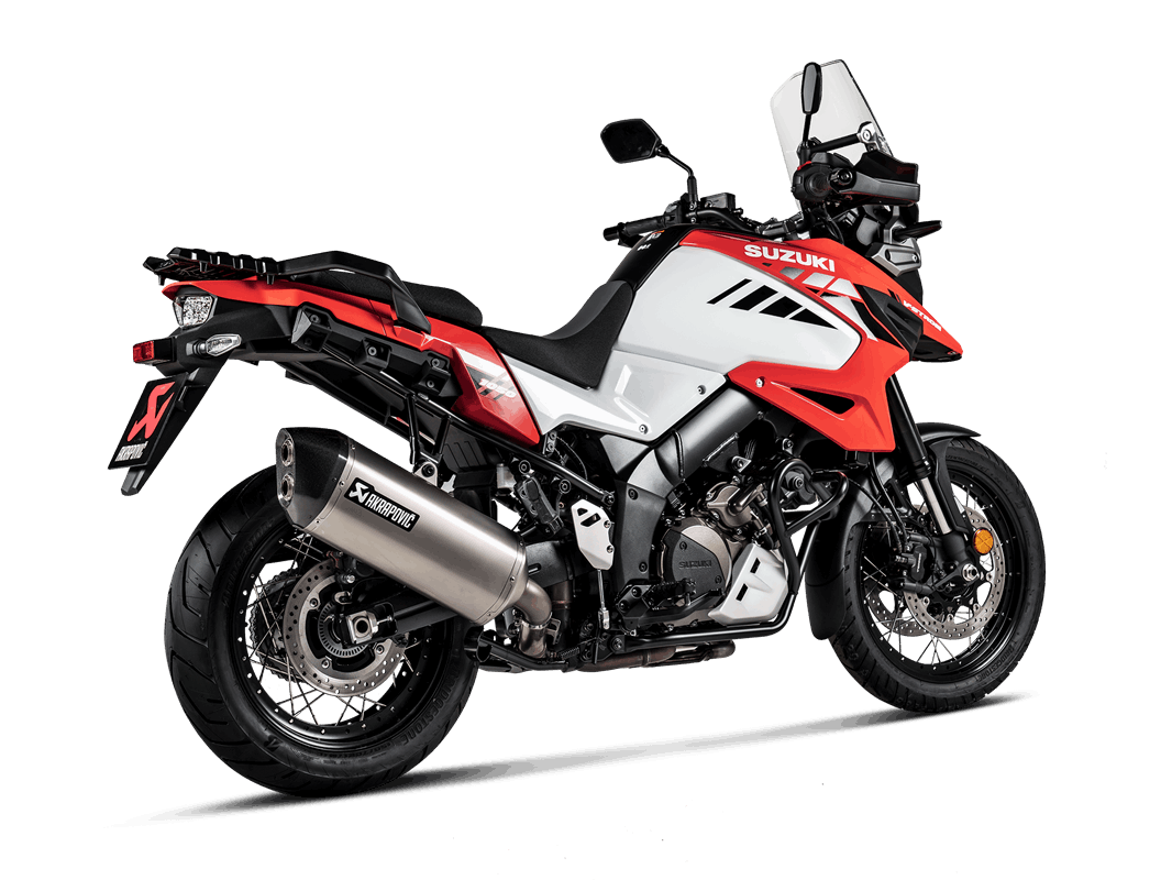 Silenciador Akrapovic Slip-On Line (Titanio) para Suzuki V-Strom 1000 2014-2019 y V-Strom 1050 a partir de 2020-2025