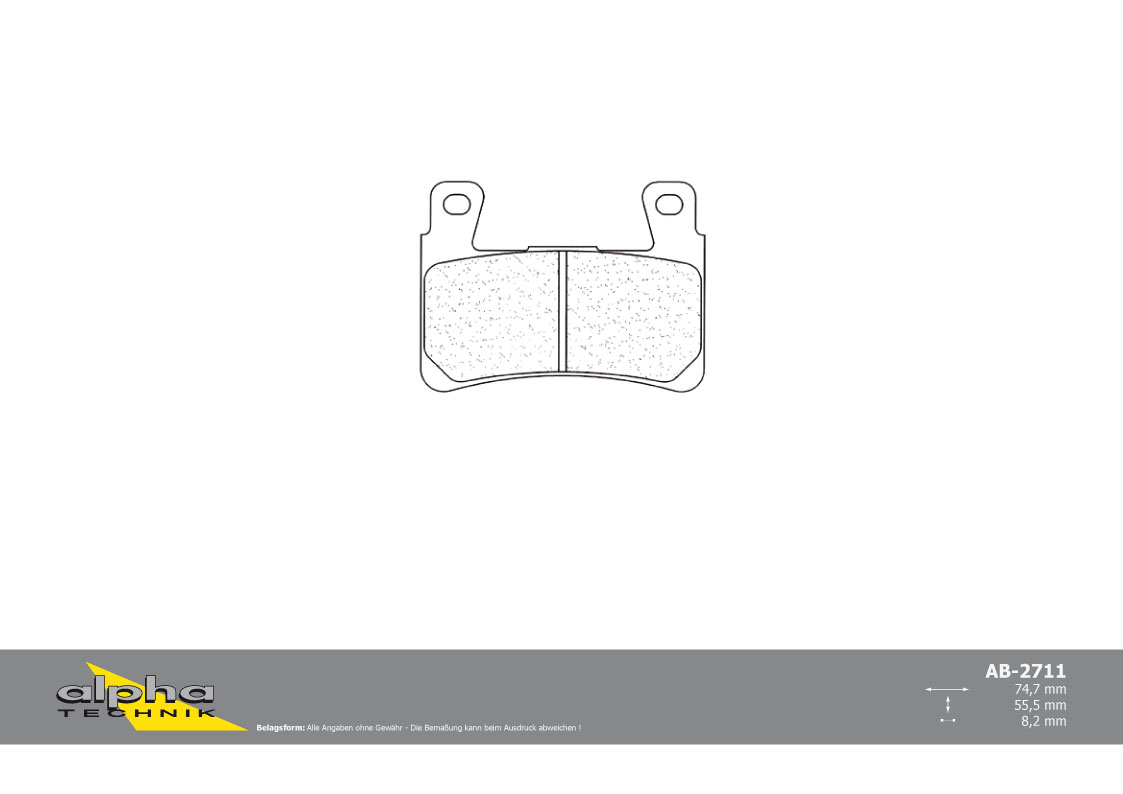 alpha Technik pastillas del freno Racing sin ABE