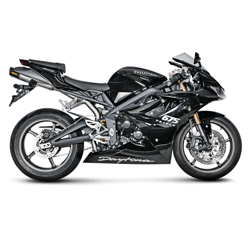 Escape Akrapovic Slip-On Line (Titanio) para Triumph Daytona 675 2006-2012, Daytona 675R 2011-2012