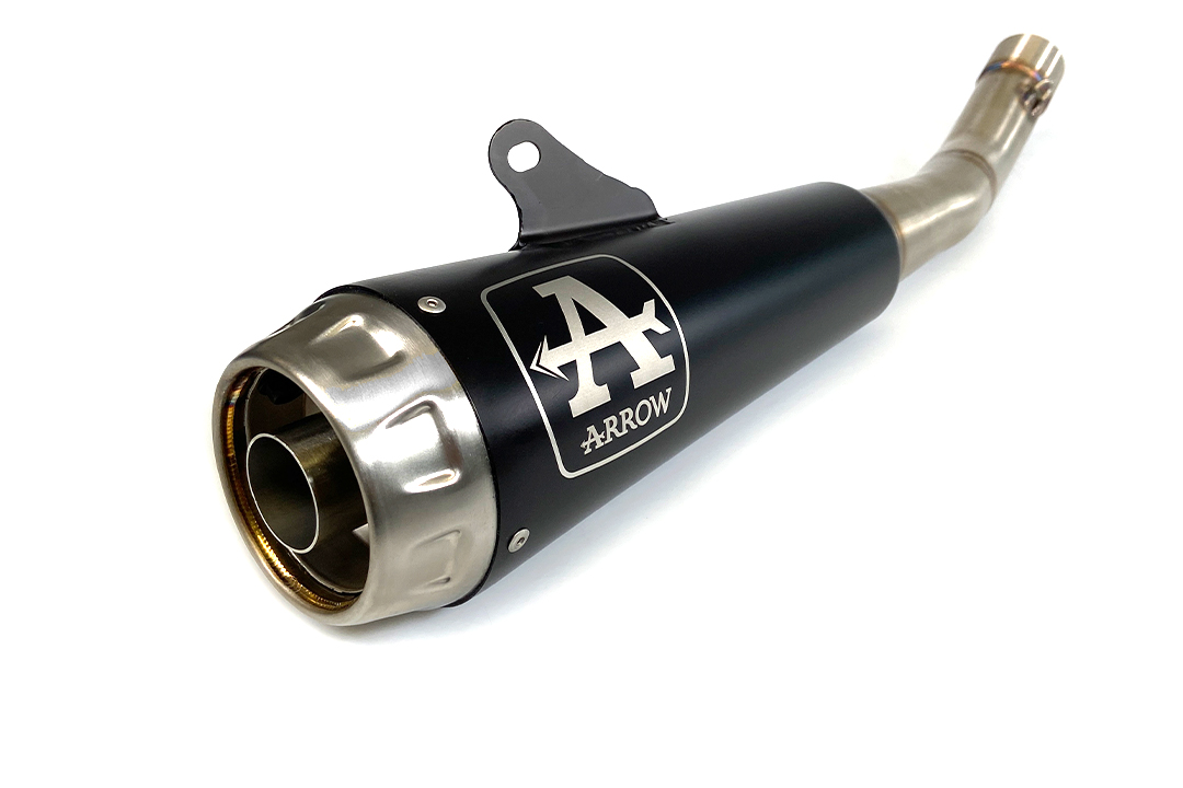 ARROW Escape DARK PRO-RACE Acero inoxidable negro para Yamaha YZF-R125 a partir del año de modelo 2019- y para MT125 a partir del año de modelo 2019-