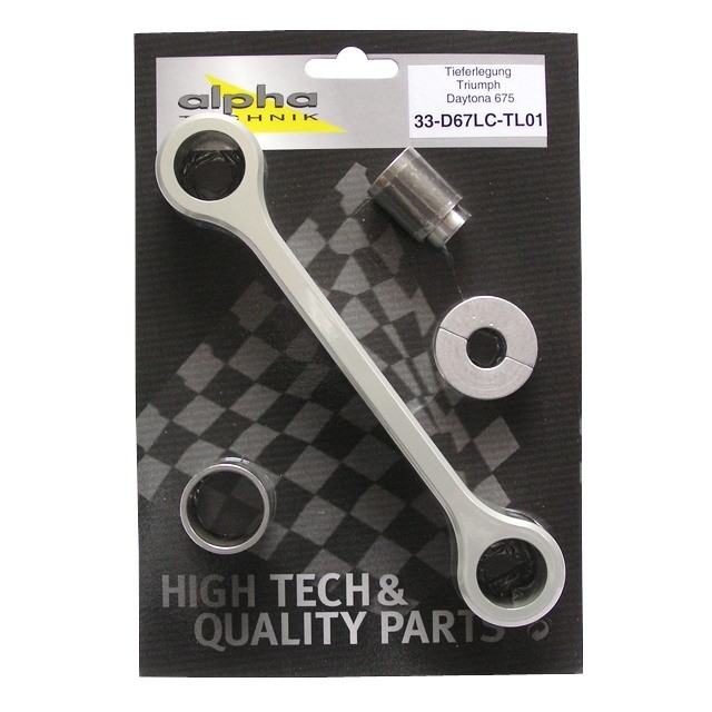 Kit de reducción de altura alpha Technik 35mm para Triumph Daytona 675; Tipo D67LC; Año del modelo 2006-