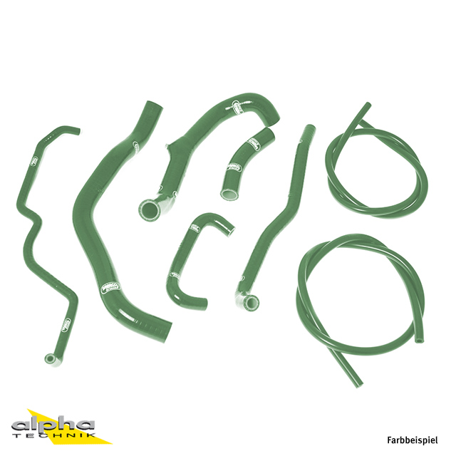 Kit de mangueras de silicona SAMCO SPORT verde B.R. para Triumph Street Triple R año del modelo 2008-2012