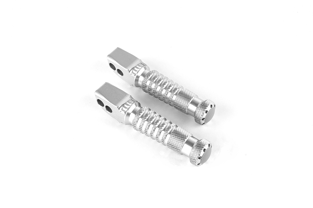 Kit de estriberas de recambio Gilles Sport, pasajero, plata para Yamaha MT-07 Tracer, Tracer 700