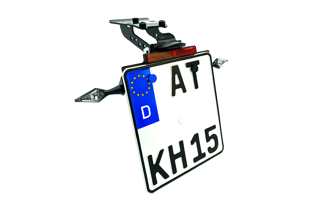 Soporte de matrícula alpha Technik para Honda CB650F, CBR650F; Tipo RC96,RC97; Año de modelo 2017-