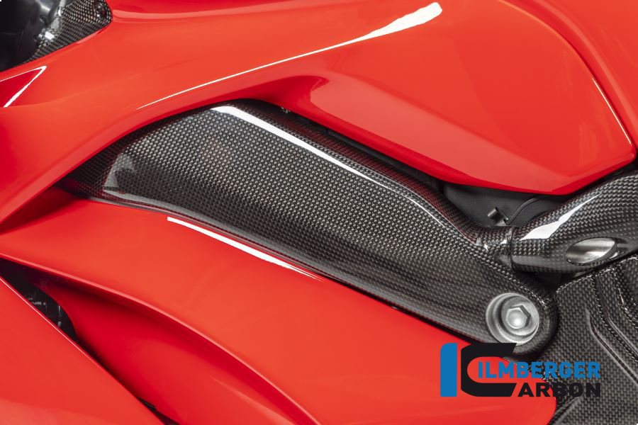 Tapa de carbono Ilmberger chasis lado izquierdo brillante para Ducati Panigale V4 / V4S a partir de 2018