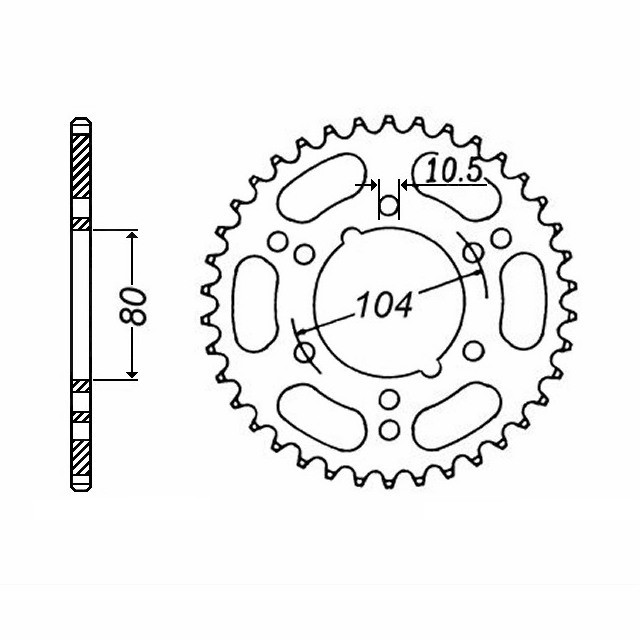 Kit de cadena DID con cadena 520VX3, color estándar, para CF Moto 400GT, año del modelo 2019- y 400NK, año del modelo 2022-