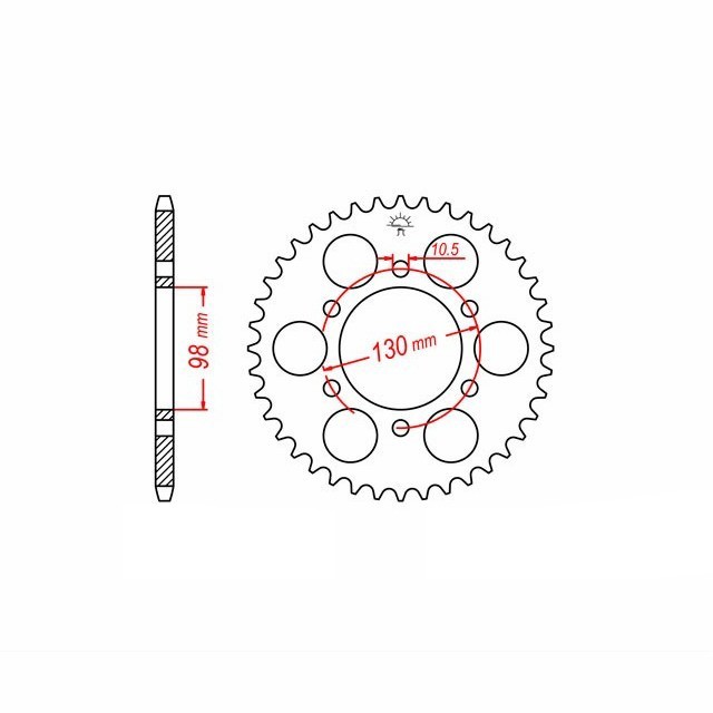 corona de Acero, 33 Dientes, Paso 630