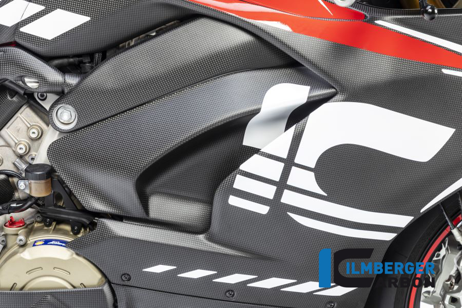 Ilmberger Carbon Cubierta debajo del chasis lado derecho mate para Ducati Panigale V4 / V4S desde 2018