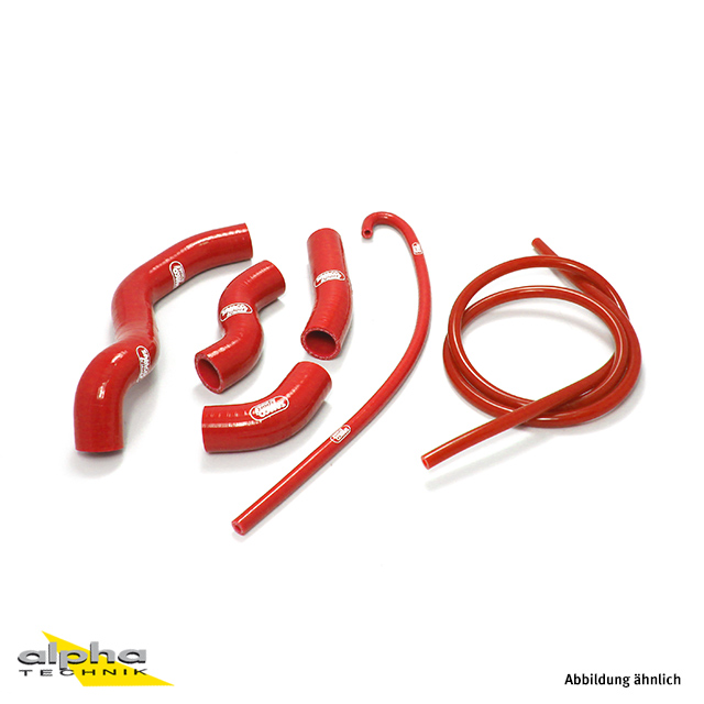 Kit de mangueras de silicona SAMCO SPORT de 6 piezas, rojo, para Kawasaki Z800, año del modelo 2013-2016