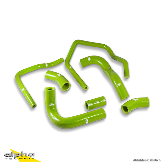 SAMCO SPORT Kit de mangueras de silicona verde para Kawasaki ZX9R Año del modelo 1998-2003