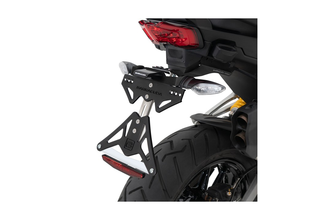 Soporte de matrícula Barracuda para Ducati MultiStrada V4S a partir del año modelo 2022- para intermitentes originales