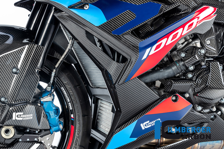 Cubierta de radiador de agua Ilmberger Carbono lado izquierdo, brillante, BMW M1000R 2023-