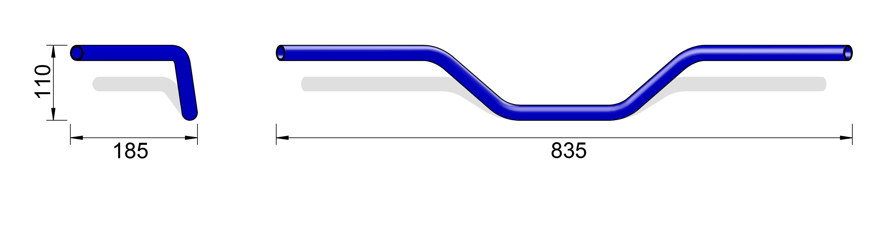 LSL Manillar de acero Flat Track, cromo