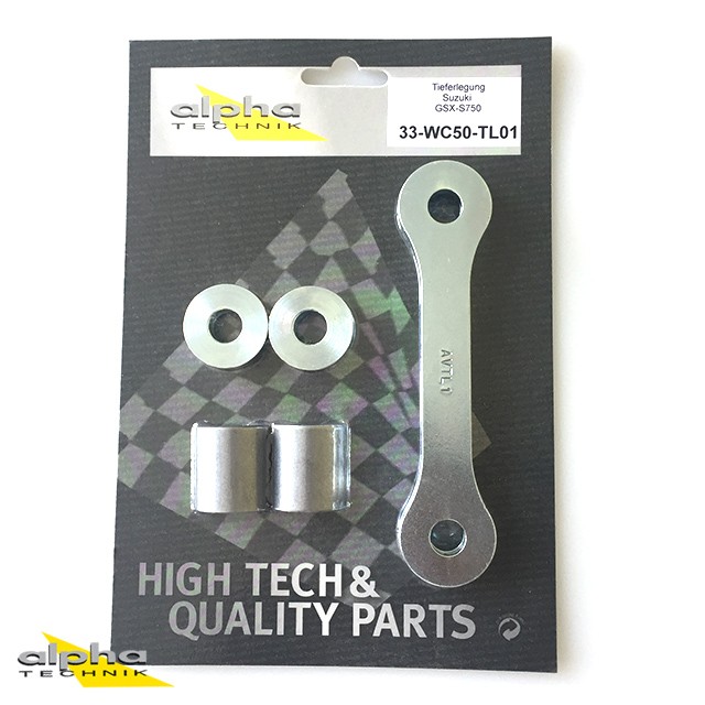 Kit de reducción de altura alpha Technik 30mm Suzuki GSXS750; Tipo WC50, WC52; Año de modelo 2017-