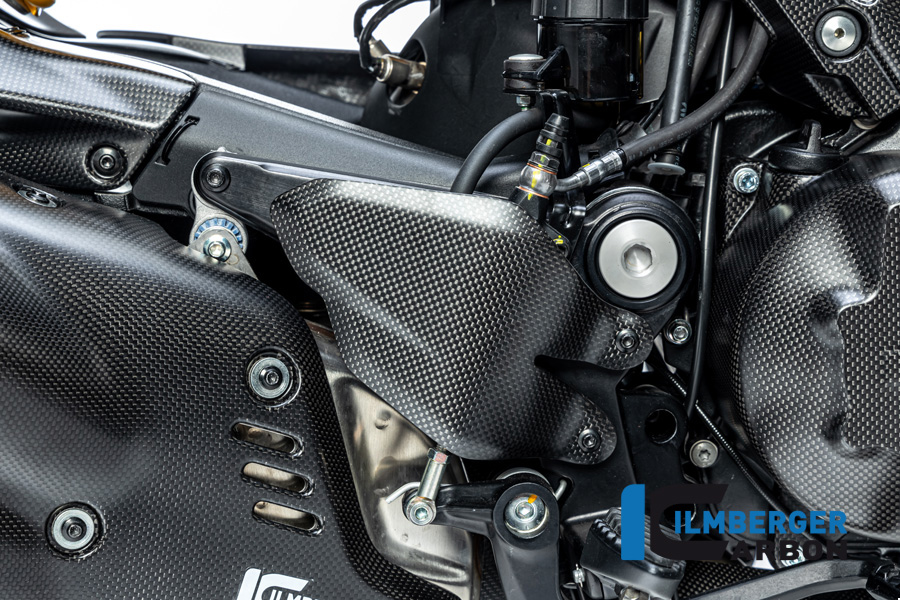 Protector de talón de carbono Ilmberger lado derecho, mate, Ducati Diavel V4, 2023-