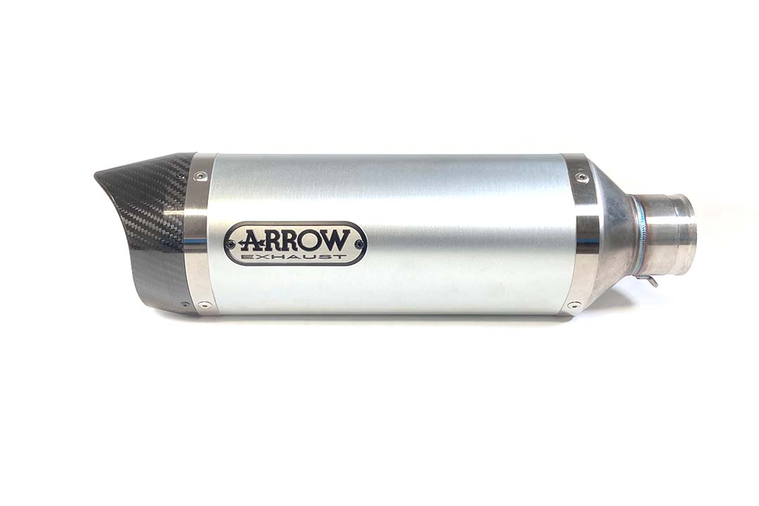 Escape ARROW THUNDER para Yamaha MT07 / Tracer 700 2014-2020, Aluminio con tapa final de carbono (Solo con colector ARROW)