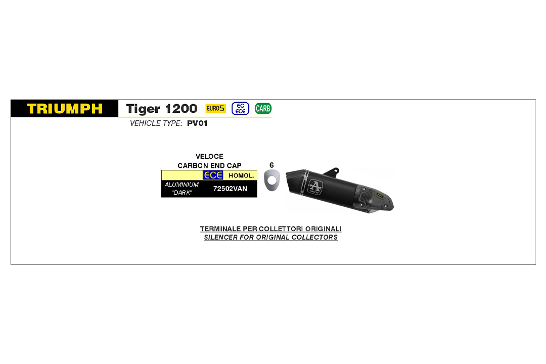 ARROW Escape SONORA para Suzuki V-Strom 1050 XT 2020-, Titanio