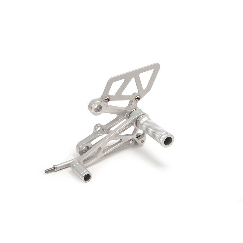 Sistema de reposapiés LSL para Suzuki GSR750, 2011-2016, plateado