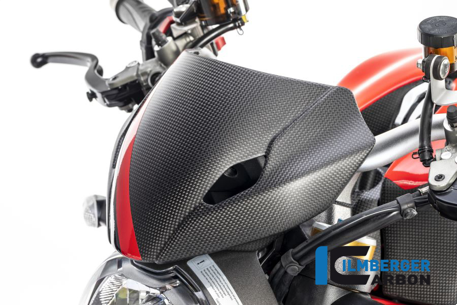 Parabrisas de carbono Ilmberger incl. soporte, mate, Ducati Monster 1200, 1200S 2017-