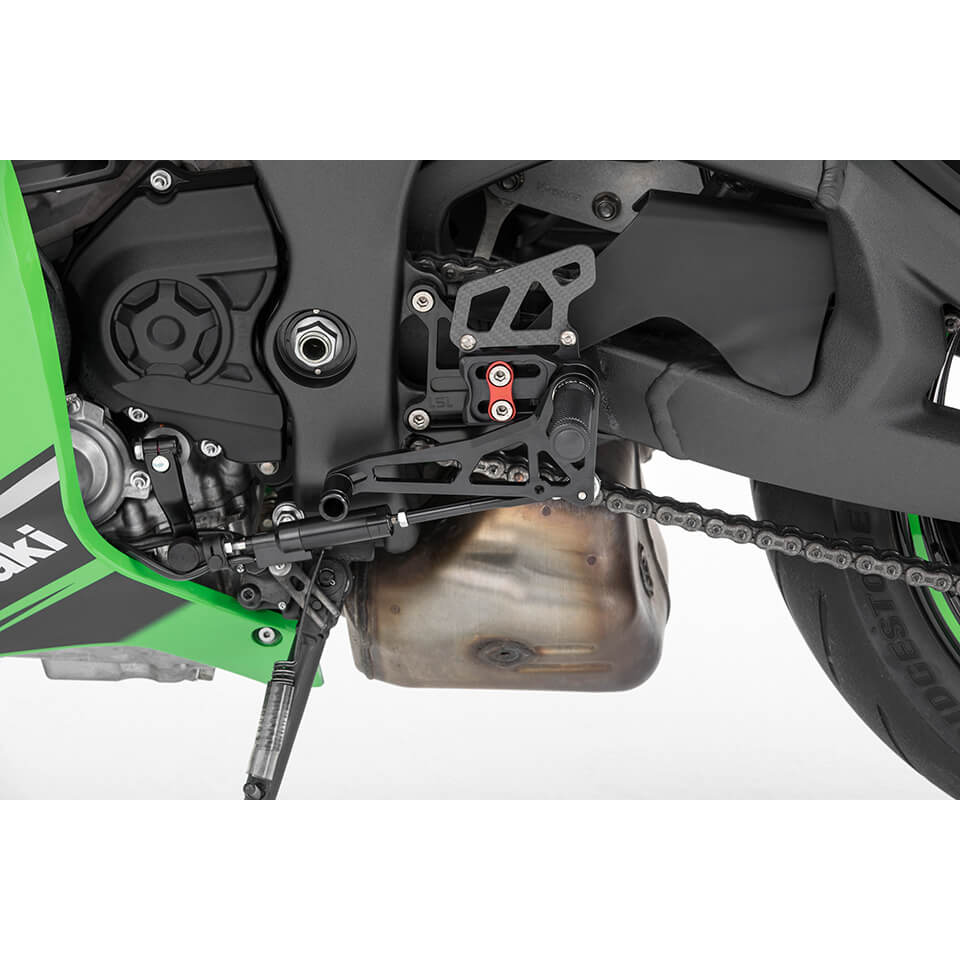 Estriberas LSL 2Slide para Kawasaki ZX-10R, 2016- , negro-rojo